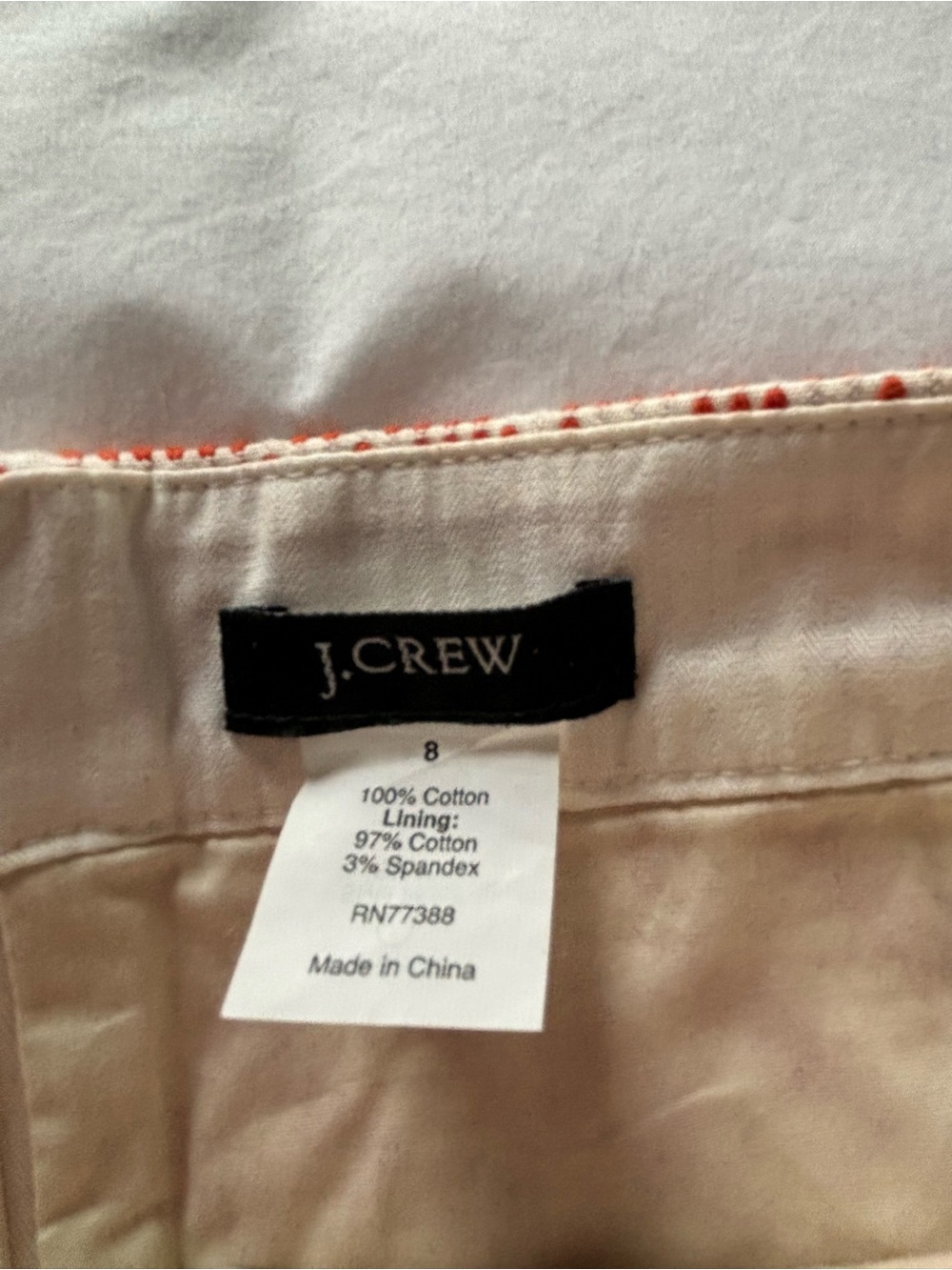 EUC! RARE! J.Crew Orange Ikat Pencil Skirt - Picture 2 of 3